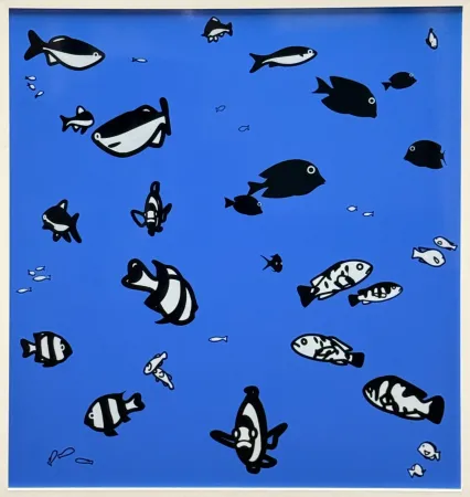 Siebdruck Opie - We swam amongst the fishes (Version 2)