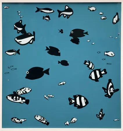 Siebdruck Opie - We swam amongst the fishes (version 4)