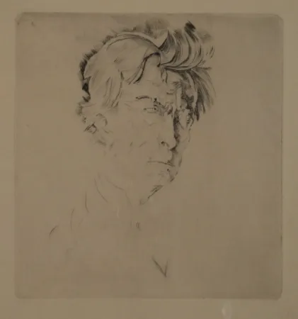 Kaltnadelradierung Oppenheimer - Kopf Ferruccio Busoni