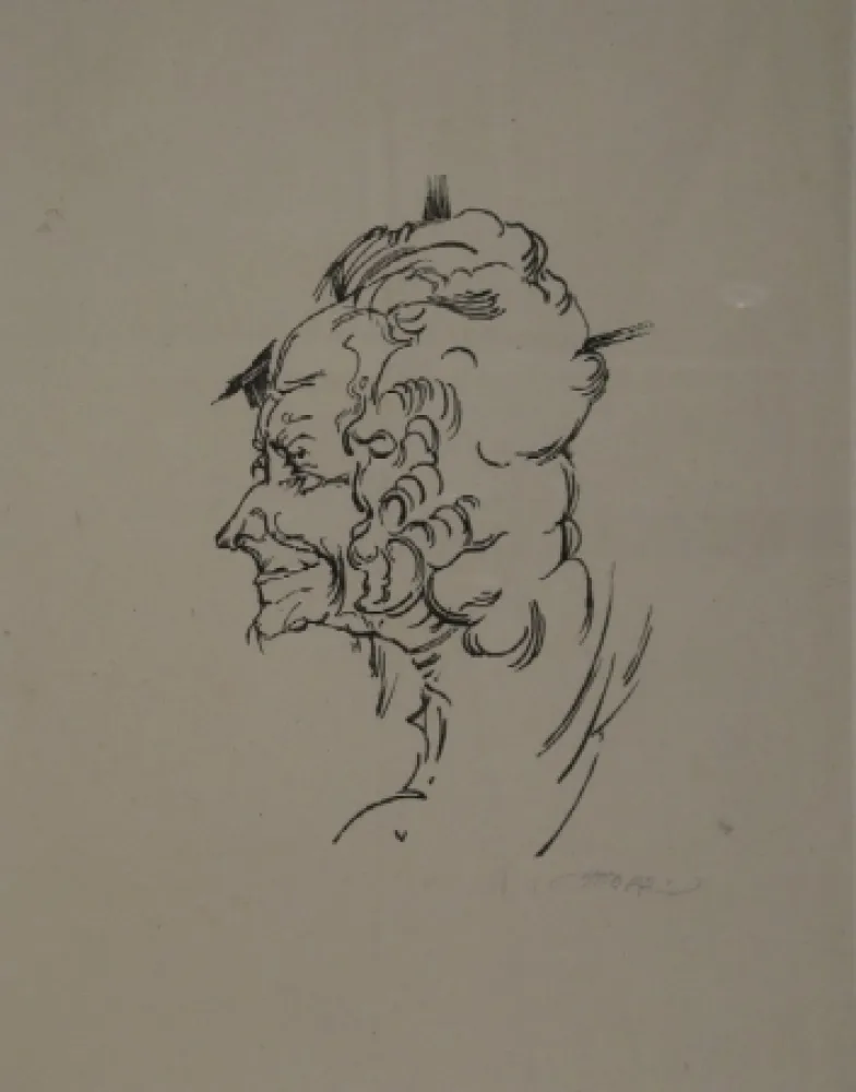 Holzschnitt Oppenheimer - Voltaire