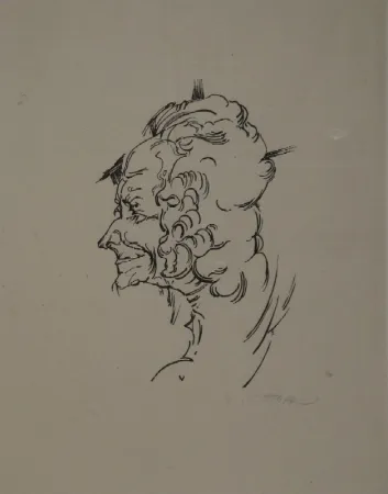 Holzschnitt Oppenheimer - Voltaire