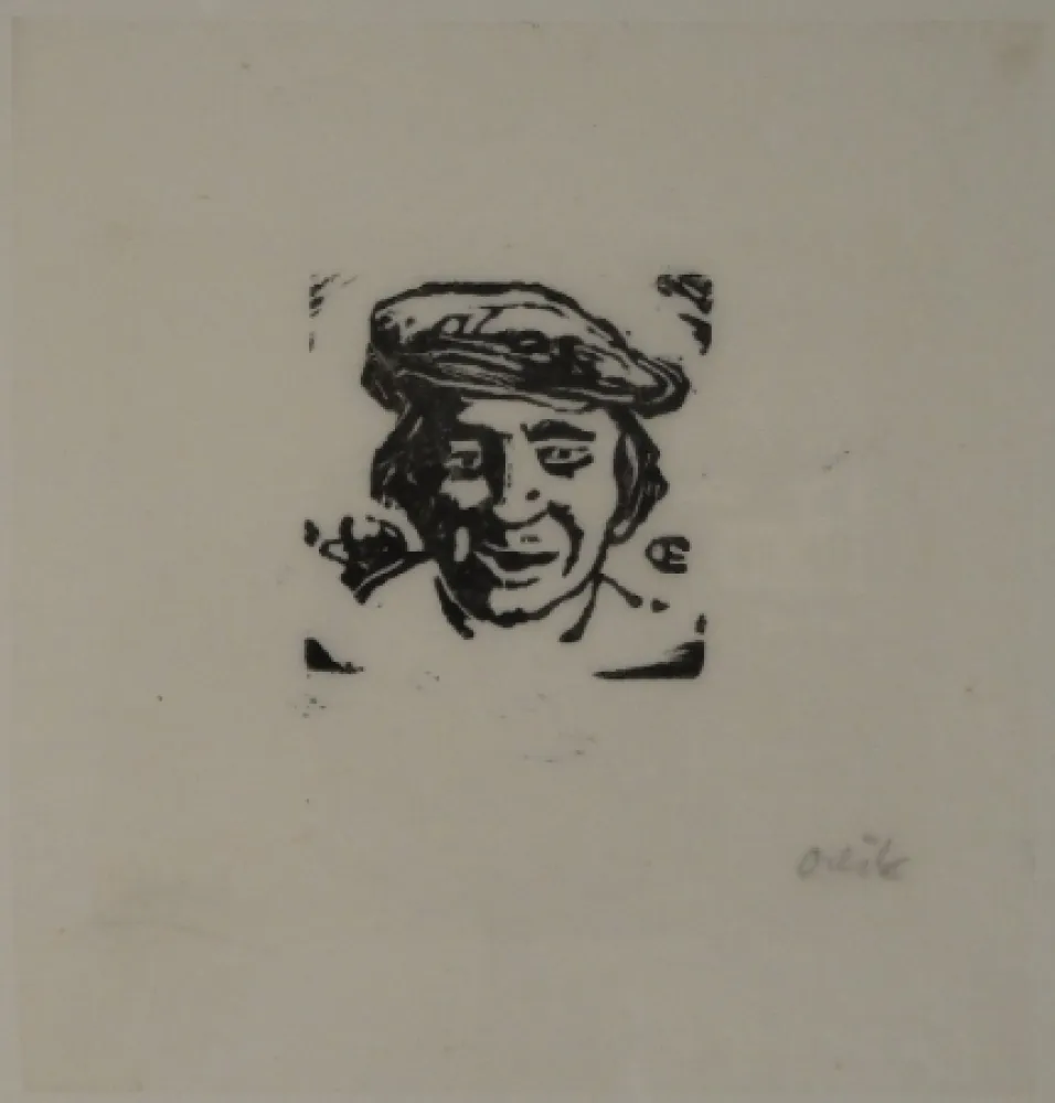 Holzschnitt Orlik - Kleiner Kopf