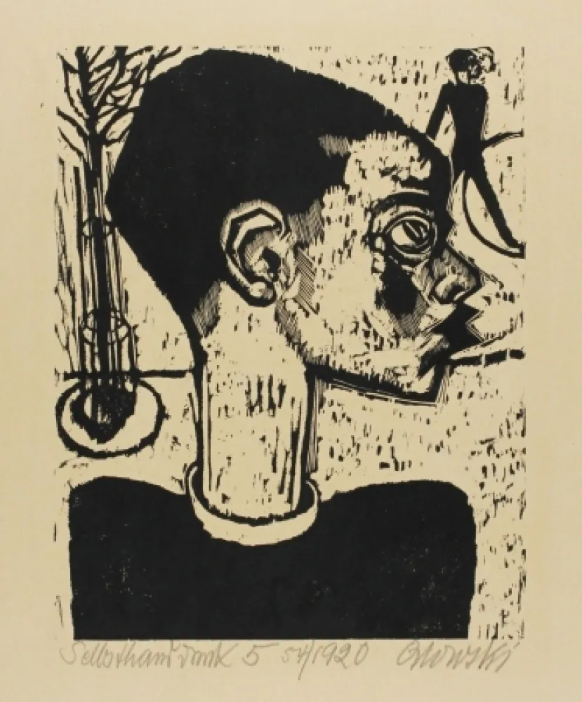 Holzschnitt Orlowski - Knaben auf der Strasse (Boys in the Street)