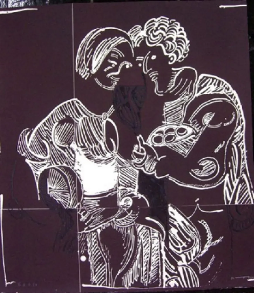 Radierung Ortega - AMOR CAMPESINO