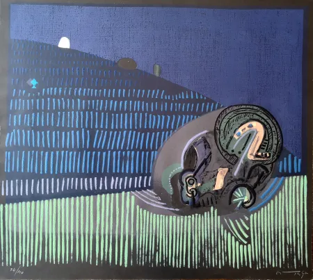 Linolschnitt Ortega - Composizione