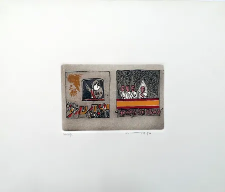Radierung Und Aquatinta Ortega - Dittatura