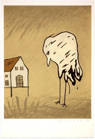 Lithographie Otsuki - Je rentre pas à la maison