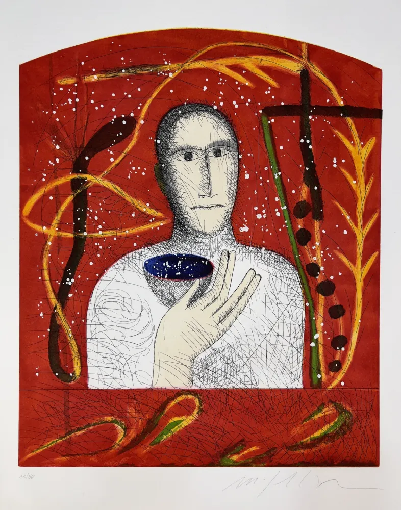 Radierung Und Aquatinta Paladino - Astronomico 