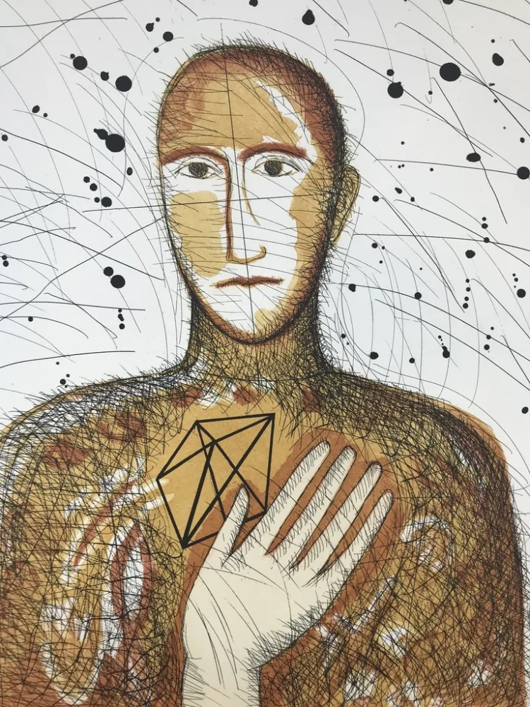 Radierung Und Aquatinta Paladino - Geometrico