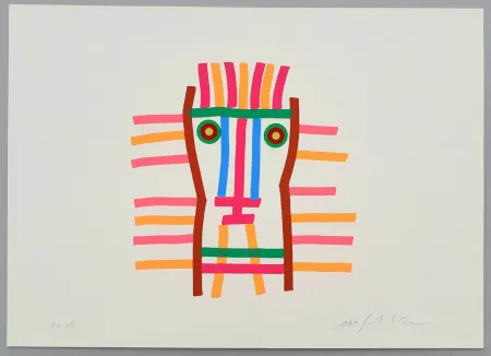 Siebdruck Paladino - I volti, Uno