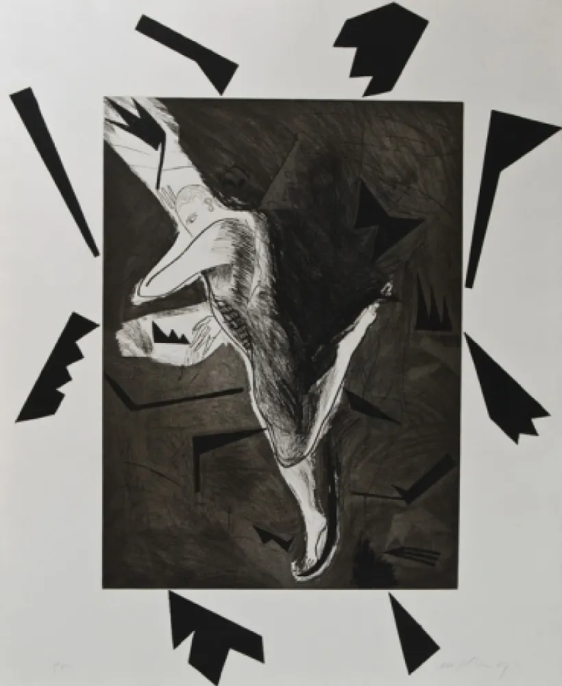 Aquatinta Paladino - Il pattinatore