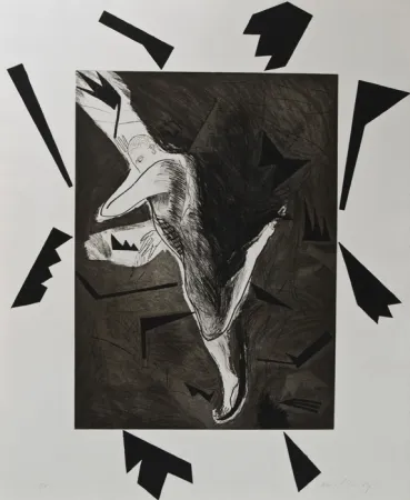 Aquatinta Paladino - Il pattinatore