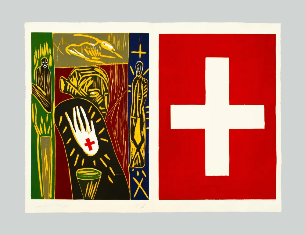 Holzschnitt Paladino - Lacrimosa (Oro)