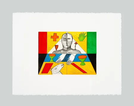 Radierung Und Aquatinta Paladino - Matematico 1