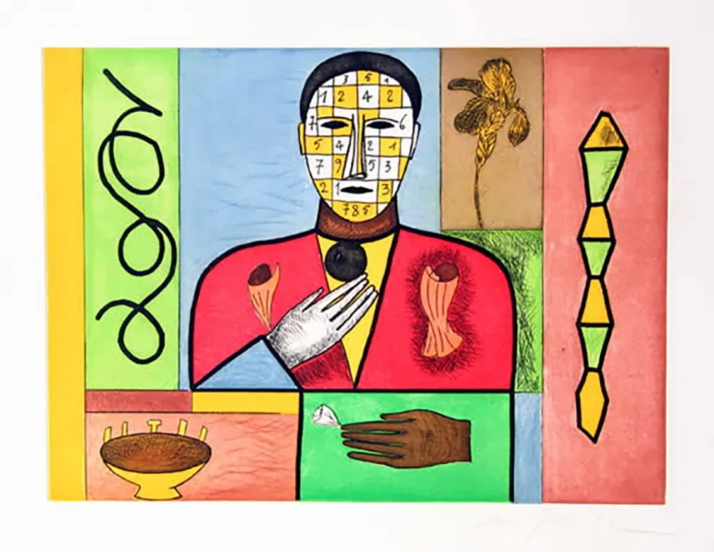 Radierung Und Aquatinta Paladino - Mathematico 2