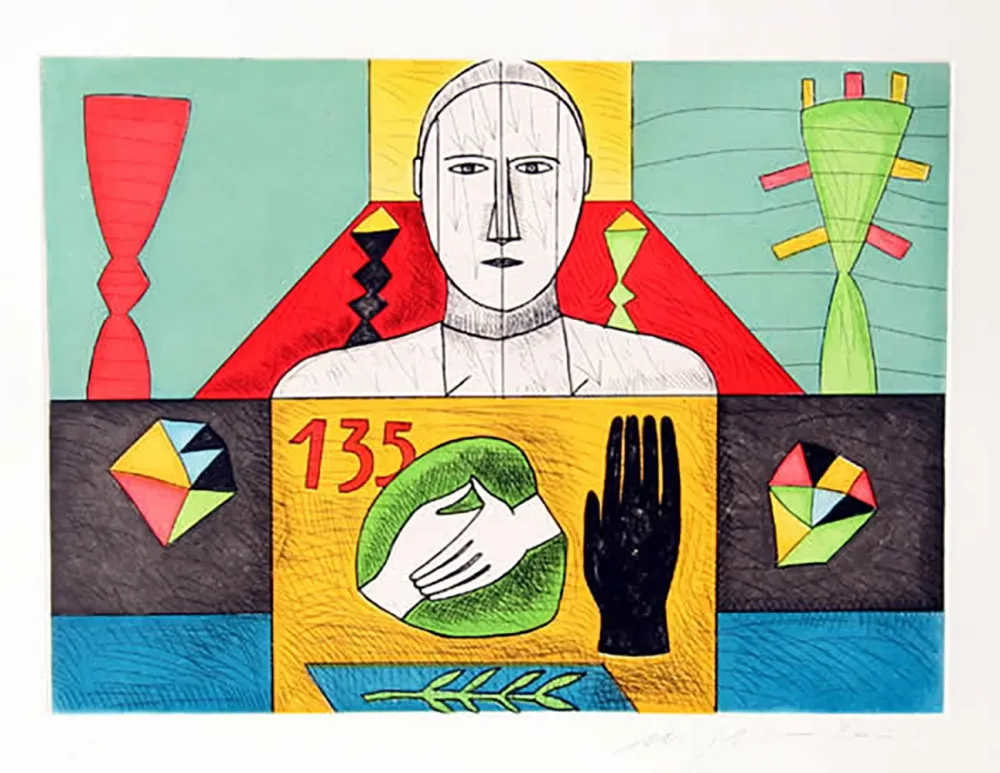 Radierung Und Aquatinta Paladino - Mathematico 3