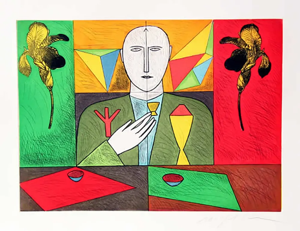 Radierung Und Aquatinta Paladino - Mathematico 5