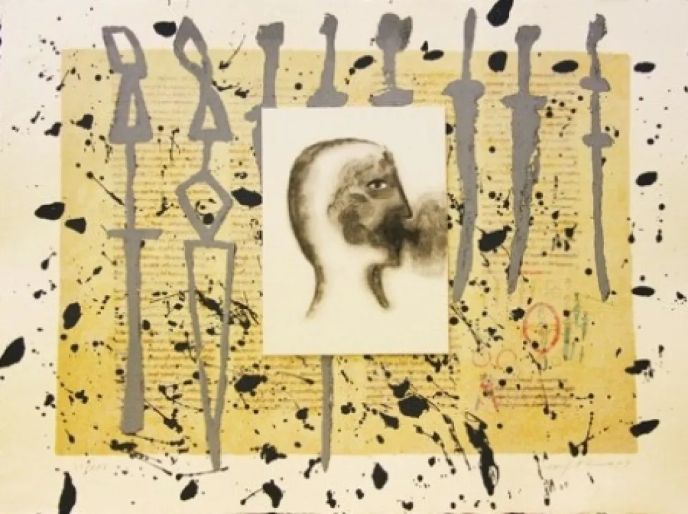 Radierung Und Aquatinta Paladino - Rabanus Maurus