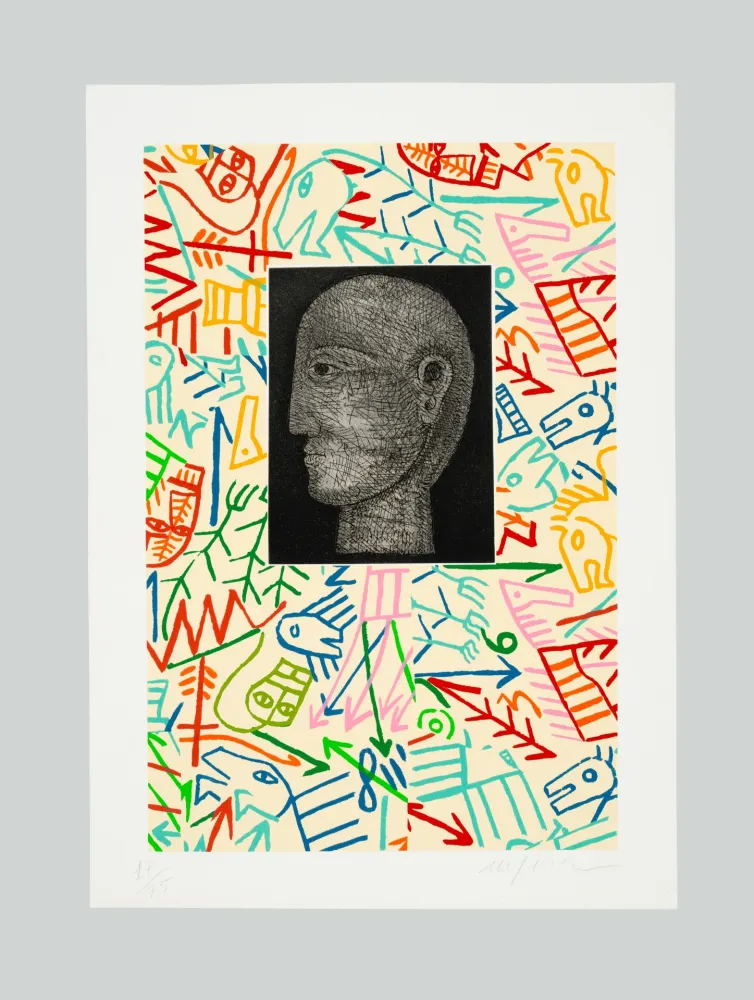 Linolschnitt Paladino - Senza titolo