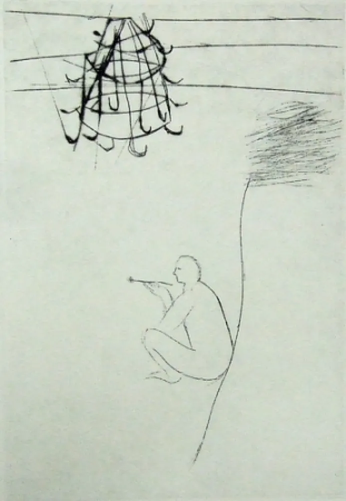 Kaltnadelradierung Paladino - Senza titolo