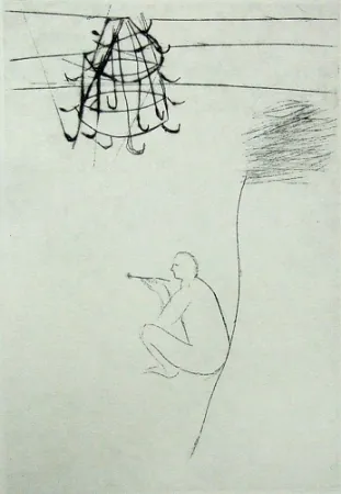 Kaltnadelradierung Paladino - Senza titolo