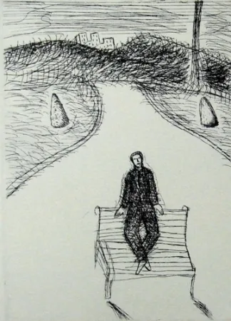 Kaltnadelradierung Paladino - Senza titolo