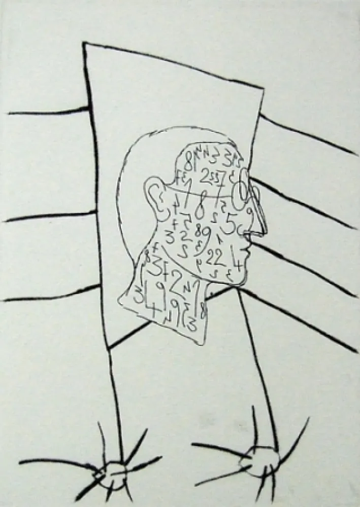 Kaltnadelradierung Paladino - Senza titolo