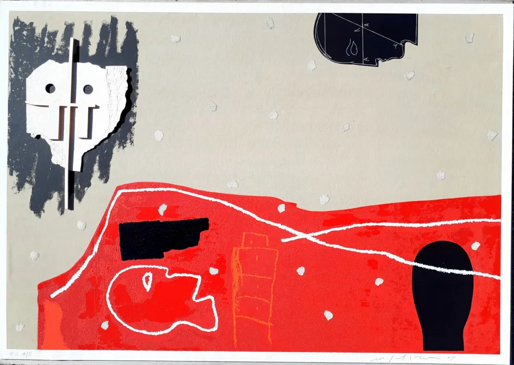 Siebdruck Paladino - Sipario