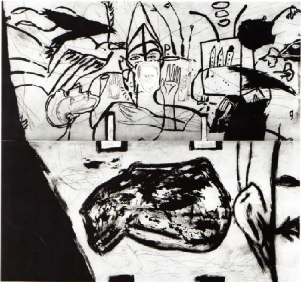 Aquatinta Paladino - Small Town