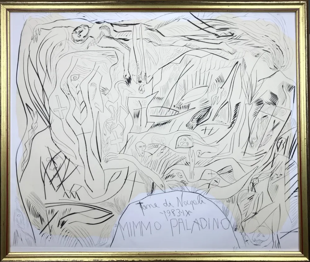 Aquatinta Paladino - Tane di Napoli 