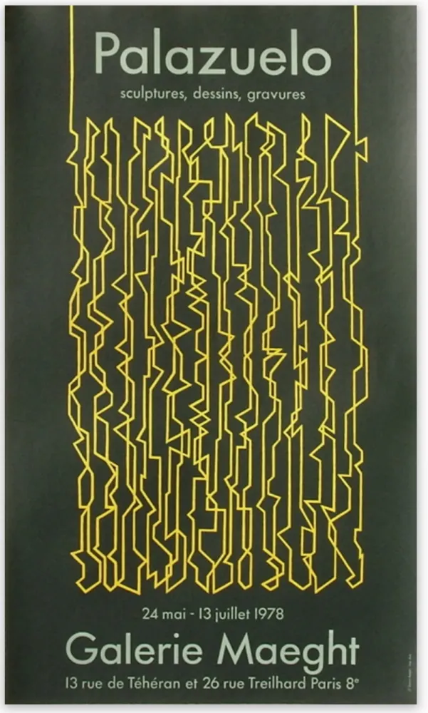 Plakat Palazuelo - Affiche lithographique originale de la Galerie Maeght 1978.