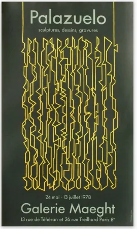 Plakat Palazuelo - Affiche lithographique originale de la Galerie Maeght 1978.