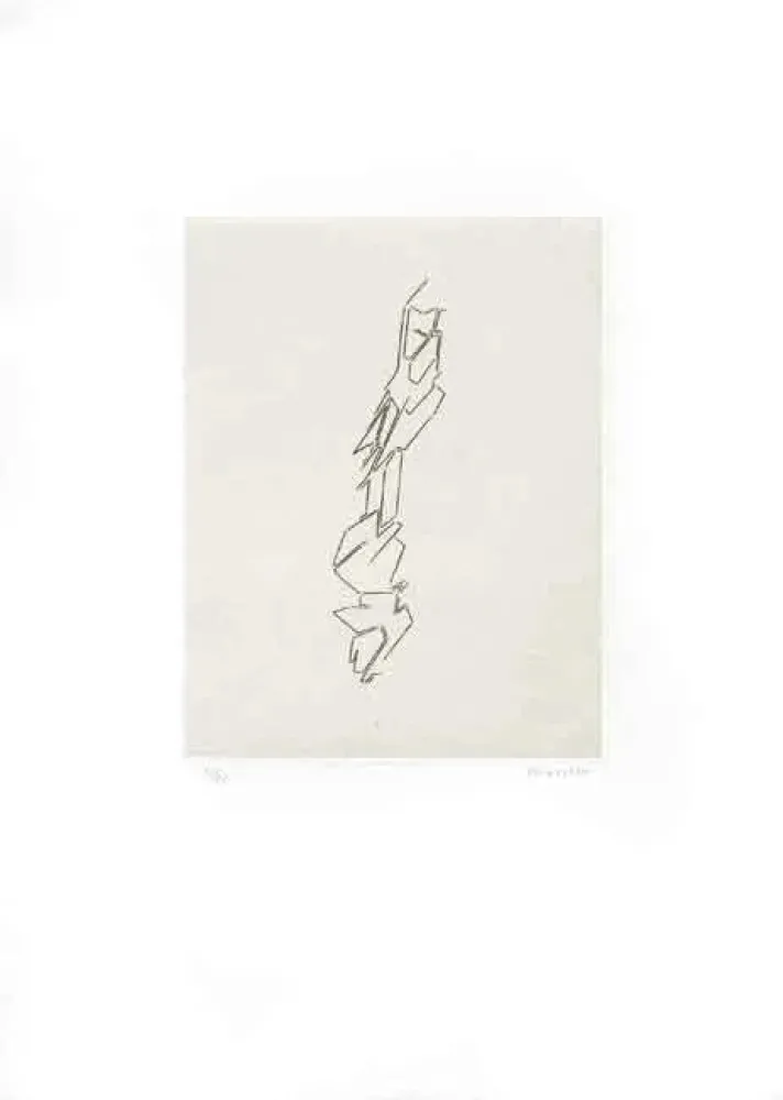 Radierung Und Aquatinta Palazuelo - Script III