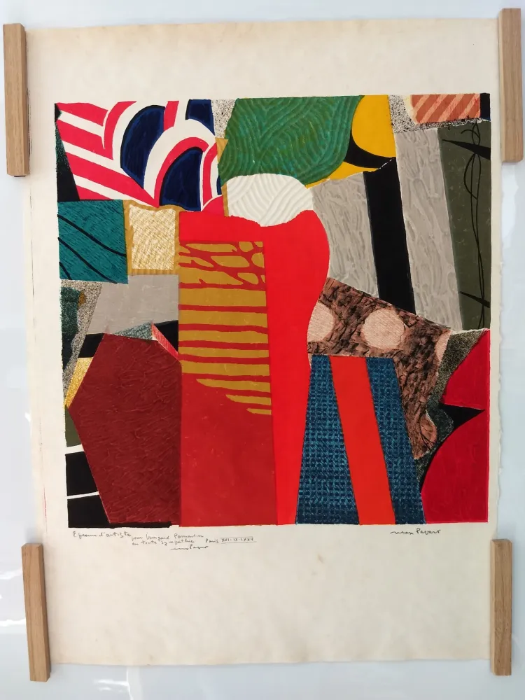 Linolschnitt Papart - 1972