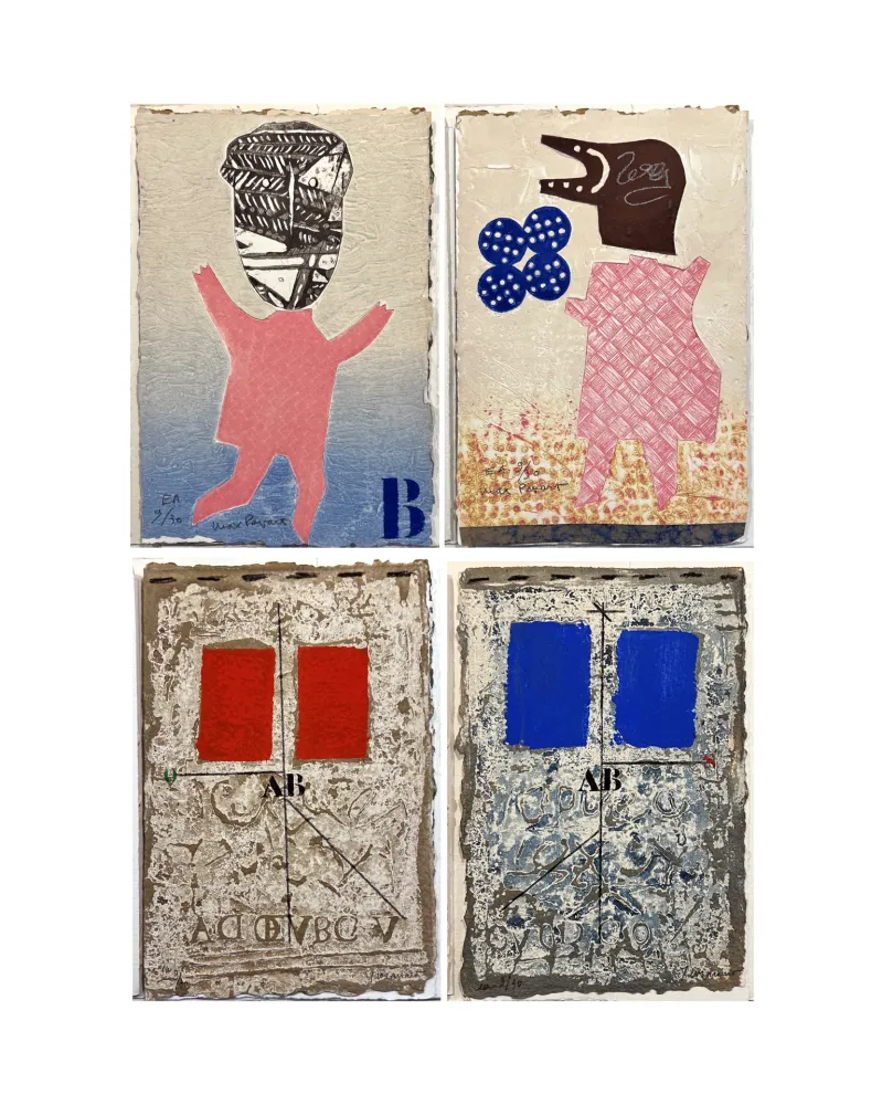 Illustriertes Buch Papart - AU BORD EXTRÊME. Quatre gravures signées de Max Papart et James Coignard. Avec suite supplémentaire signée (1983)