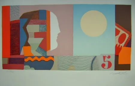 Lithographie Papart - Noia a la luna