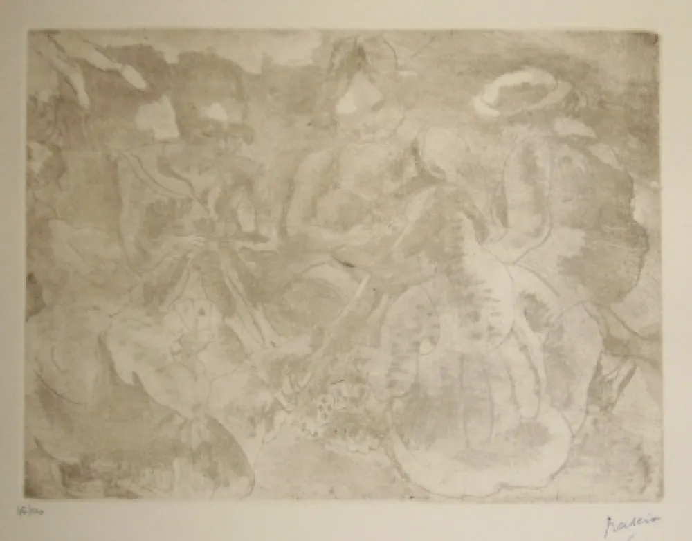 Kaltnadelradierung Pascin - Les joueuses