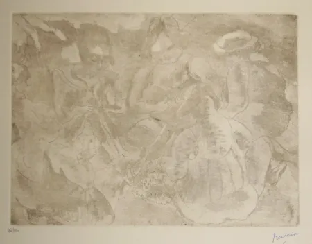 Kaltnadelradierung Pascin - Les joueuses