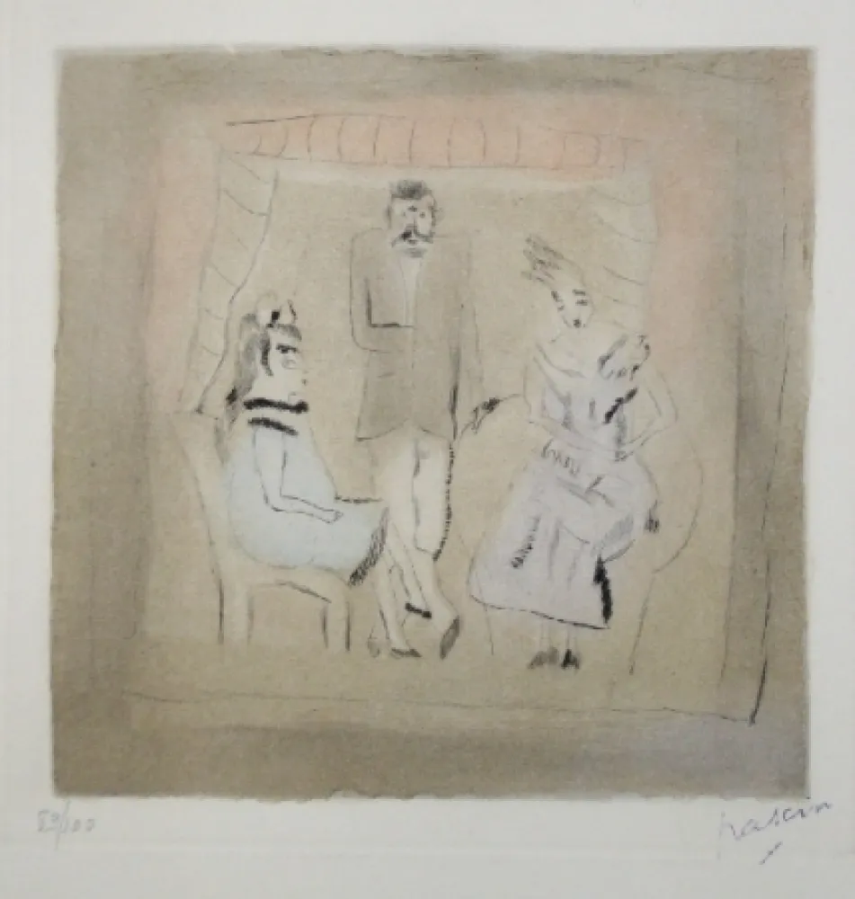 Aquatinta Pascin - Noblesse créole