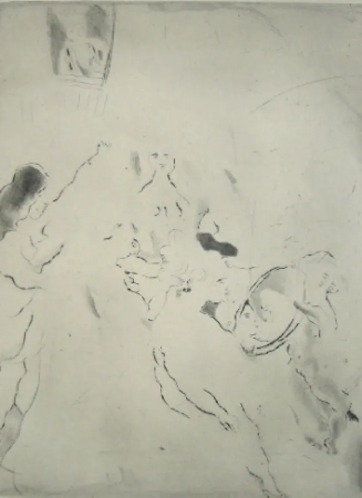 Kaltnadelradierung Pascin - Toilette de Bethsabée