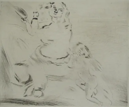 Kaltnadelradierung Pascin - Venus et l'Amour