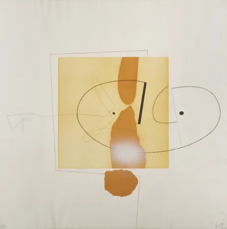Stich Pasmore - Victor Pasmore (1908-1998) – The owl of Minerva – Aquatint etching on paper – 1978
