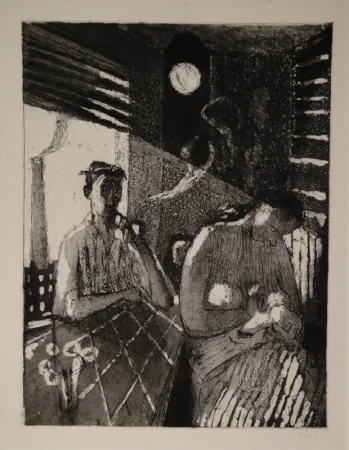 Radierung Und Aquatinta Pauli - Feierabend