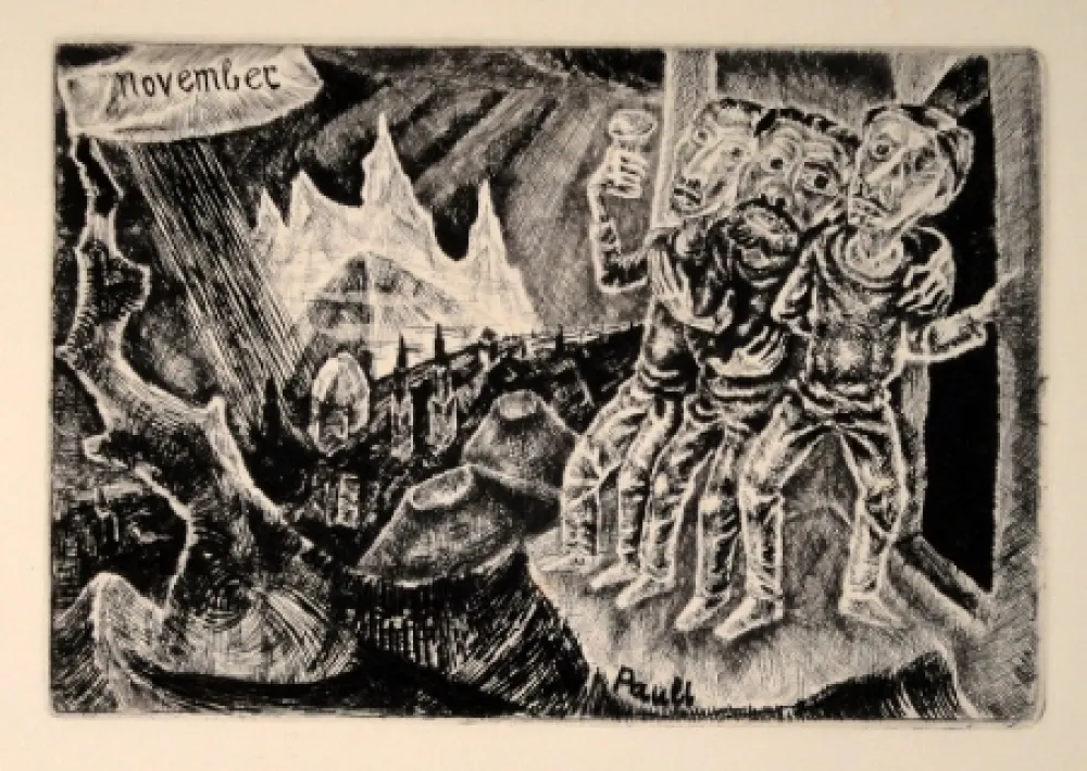 Radierung Pauli - (Neujahr) November