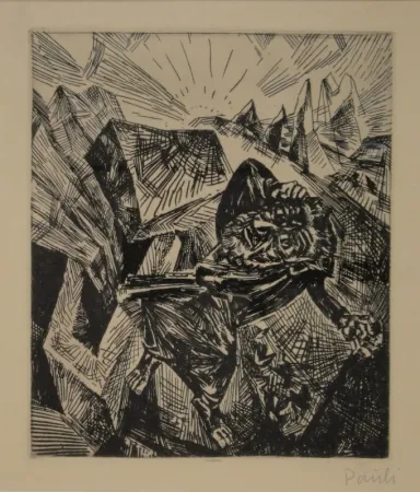 Radierung Pauli - Rastloser Wanderer