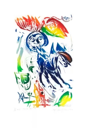 Radierung Und Aquatinta Pedersen - Cavalier Noir