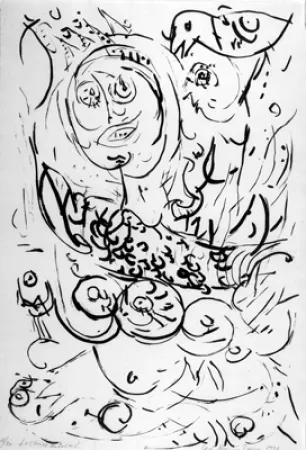 Radierung Pedersen - Chariot du soleil