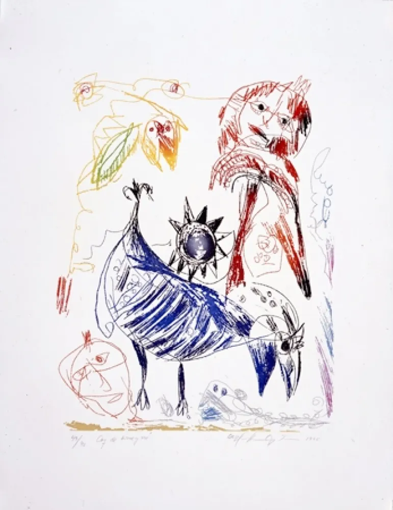 Radierung Pedersen - Le coq de Bruyère