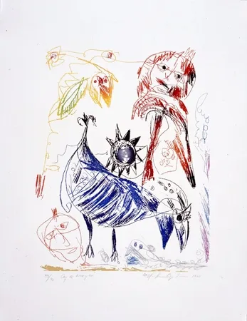 Radierung Pedersen - Le coq de Bruyère