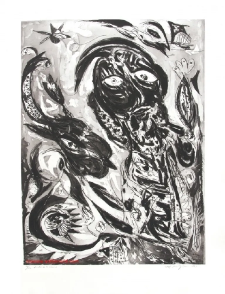 Radierung Und Aquatinta Pedersen - Le rêve de la licorne N